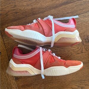 Coach Women's Vibrant Pink and Orange Sneakers